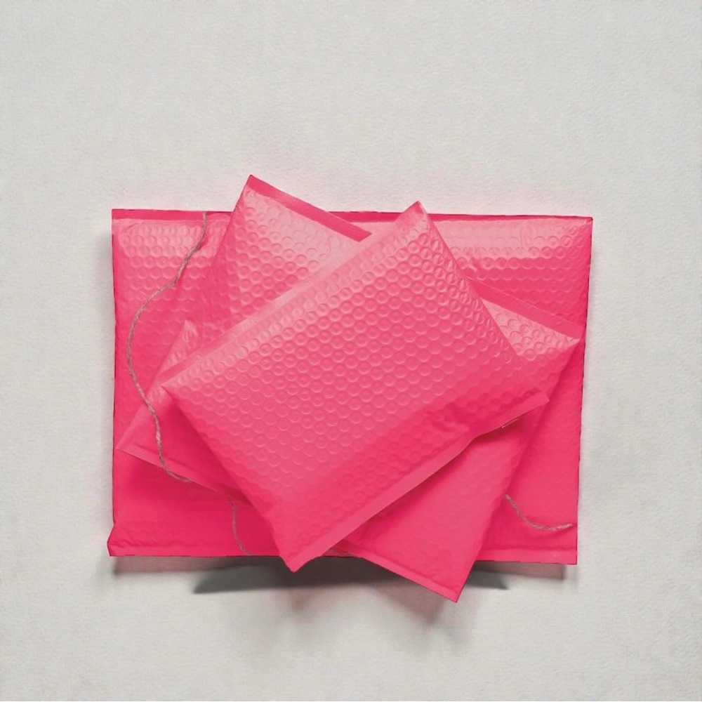 Hot Pink 10.5”x16” Poly Bubble Mailer Pack of 10 - Picture 3 of 7